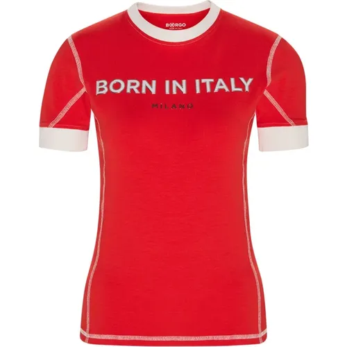 Fiorano Rosso T-Shirt , Damen, Größe: L - Borgo - Modalova