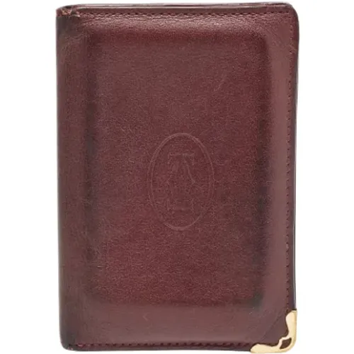 Pre-owned Leather wallets , male, Sizes: ONE SIZE - Cartier Vintage - Modalova