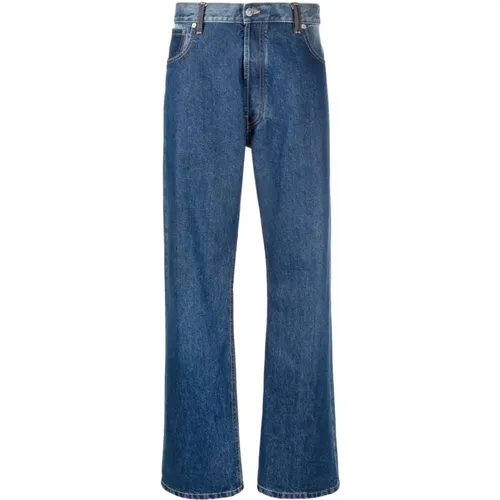 Blaue Straight Jeans mit 5 Taschen - Maison Margiela - Modalova