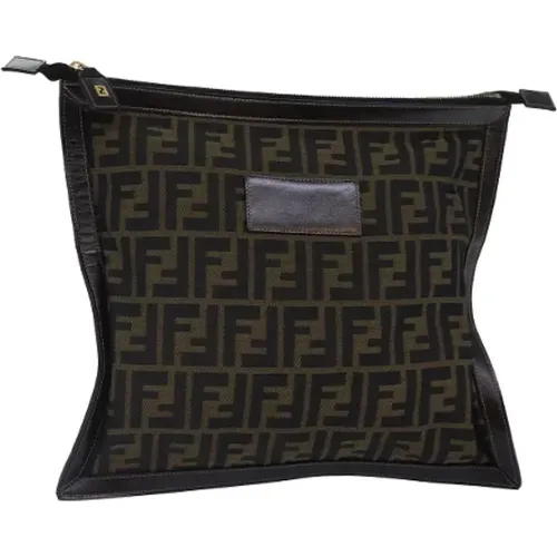 Pre-owned Clutches, female, , Size: ONE SIZE Pre-owned Canvas clutches - Fendi Vintage - Modalova