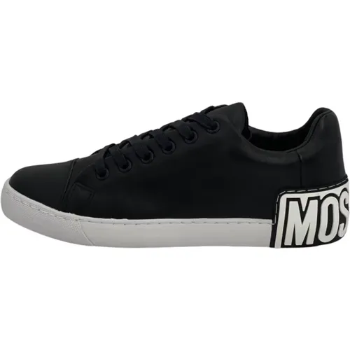 Elevate Your Style with Leather Sneakers , male, Sizes: 6 UK - Moschino - Modalova