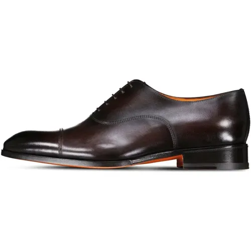 Leather Lace-up Shoes , male, Sizes: 11 UK, 9 UK, 7 1/2 UK, 6 1/2 UK, 10 UK, 8 1/2 UK, 10 1/2 UK - Santoni - Modalova