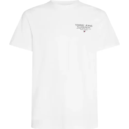 Herren Essential Grafik T-Shirt , Herren, Größe: M - Tommy Jeans - Modalova