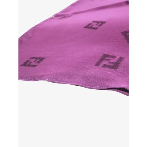 Pre-owned Scarves, female, , Size: ONE SIZE Pre-owned Silk scarves - Fendi Vintage - Modalova