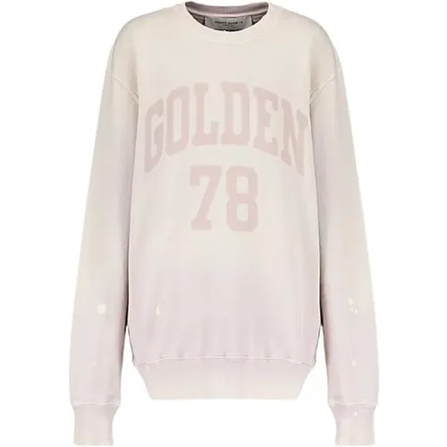 Pale Sweatshirt with Double Star , female, Sizes: XS - Golden Goose - Modalova