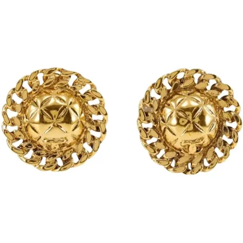 Pre-owned Jewellery, female, , Size: ONE SIZE Pre-owned Metal earrings - Chanel Vintage - Modalova