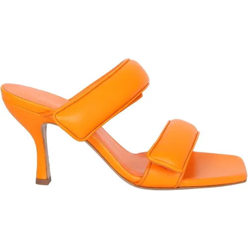 Double-Strap Leather Sandals , female, Sizes: 2 UK - Gia Borghini - Modalova