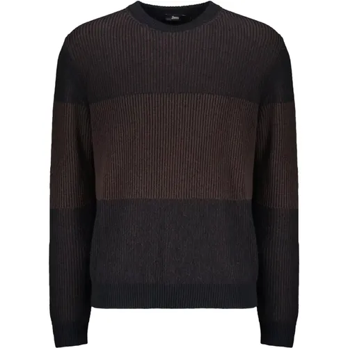 Round-neck Knitwear, male, , Size: L Wool Sweater - Herno - Modalova