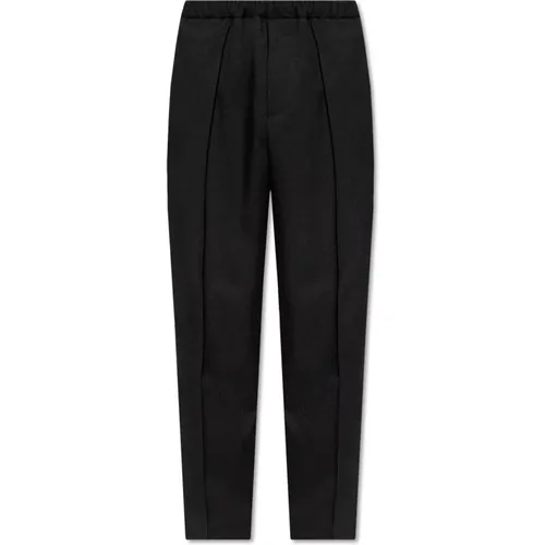 Straight Trousers, male, , Size: L Pleat-front trousers - Jil Sander - Modalova