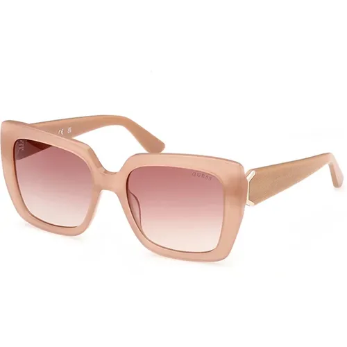 Beige Brilliance Gradient Sunglasses , female, Sizes: 53 MM - Guess - Modalova