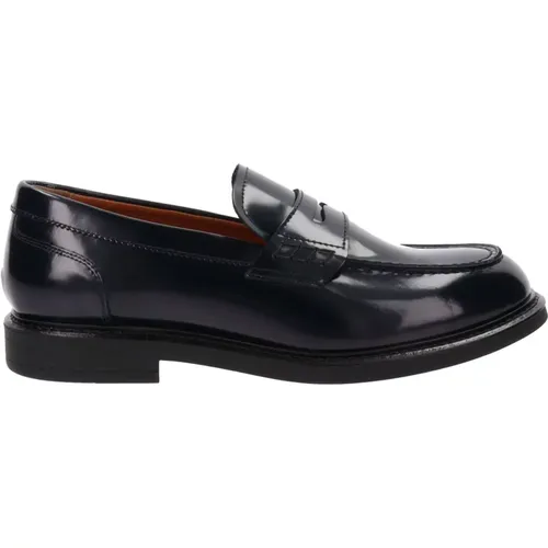 Leather Men's Loafers Slip-On Style , male, Sizes: 9 UK, 8 UK, 10 UK - Nerogiardini - Modalova