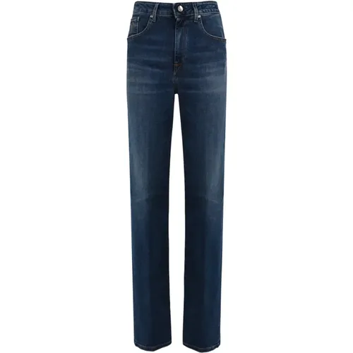 Blaue Denim Regular Fit Hose , Damen, Größe: W27 - Hand Picked - Modalova