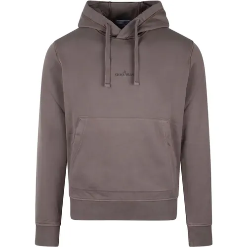 Logo Hoodie Baumwoll Kapuzenpullover Fw24 , Herren, Größe: L - Stone Island - Modalova