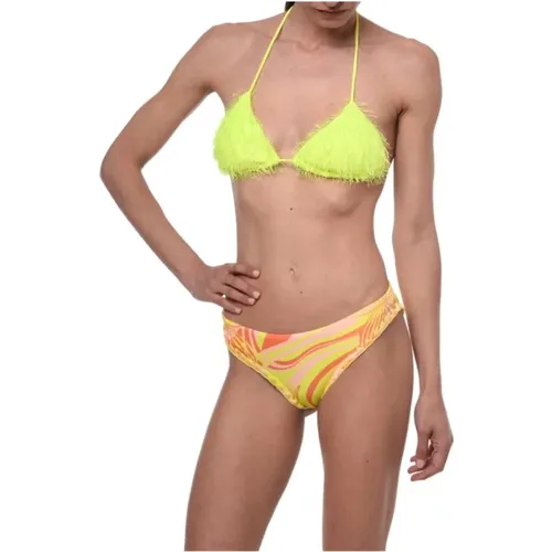 Federdetail Dreieck Bikini Brasilianisch , Damen, Größe: L - F**k - Modalova