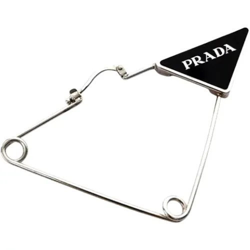 Pre-owned Jewellery, female, , Size: ONE SIZE Pre-owned Silver earrings - Prada Vintage - Modalova