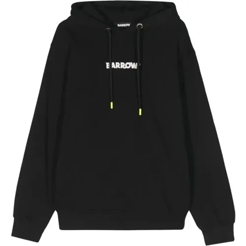 Sweater with Hood and Logo Detail , male, Sizes: L, S, XL - Barrow - Modalova