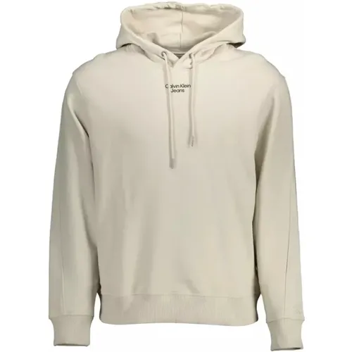 Hoodies, male, , Size: 2XL Cotton Hooded Sweater - Calvin Klein - Modalova