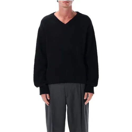 V-neck Knitwear, male, , Size: L Furry Knitwear V-Neck Sweater - mfpen - Modalova