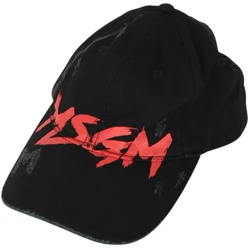 Caps, unisex, , Size: ONE SIZE Logo Print Adjustable Cotton Cap - Msgm - Modalova