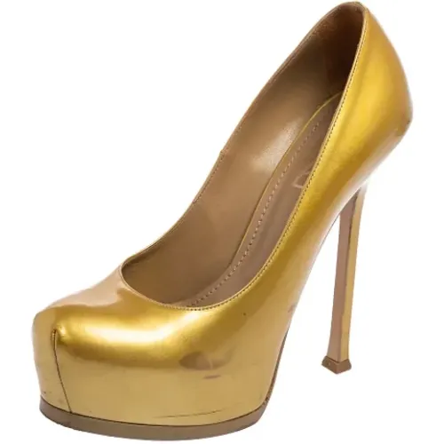 Pre-owned Pumps, female, , Size: 7 1/2 US Pre-owned Leather heels - Yves Saint Laurent Vintage - Modalova