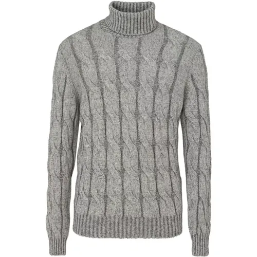 Turtlenecks, male, , Size: L Grey Cashmere Sweater - Gran Sasso - Modalova