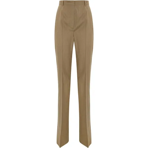 Flanell Gestreifte Hose Sand - Max Mara Studio - Modalova