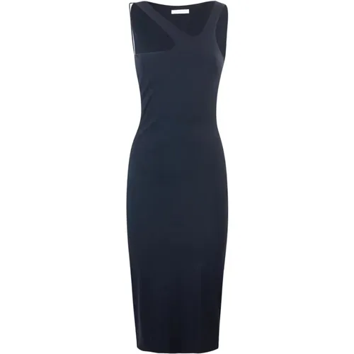 Schwarzes Asymmetrisches Jersey-Kleid , Damen, Größe: XS - PATRIZIA PEPE - Modalova