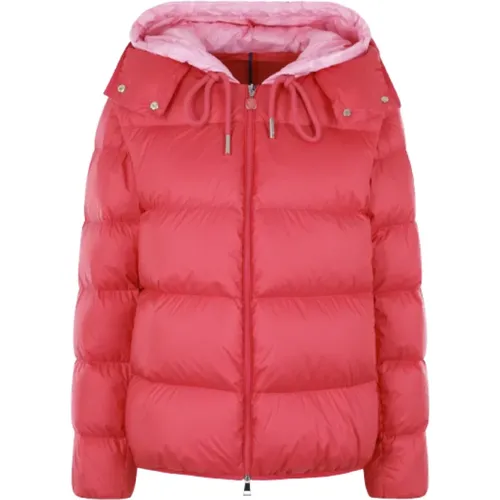 Fuchsia Coats with Removable Hood and Sleeves , female, Sizes: M, L, S - Moncler - Modalova