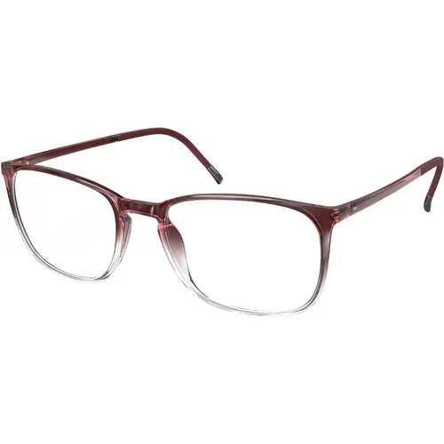 Glasses, female, , Size: 53 MM Burgundy Eyewear Frames SPX Illusion - Silhouette - Modalova