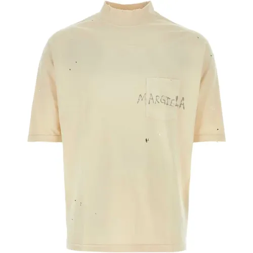 Ivory Baumwoll T-Shirt , Herren, Größe: L - Maison Margiela - Modalova