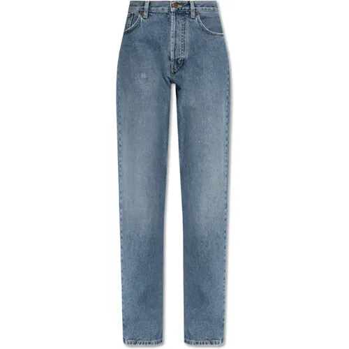 Straight Jeans, female, , Size: XS Jeans with vintage effect - Moschino - Modalova