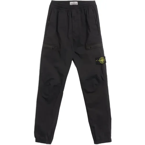 Reguläre Tapered Hose in Schwarz , Herren, Größe: W33 - Stone Island - Modalova