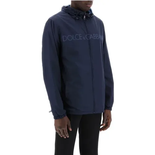 Reversible Windbreaker Jacket , male, Sizes: M - Dolce & Gabbana - Modalova