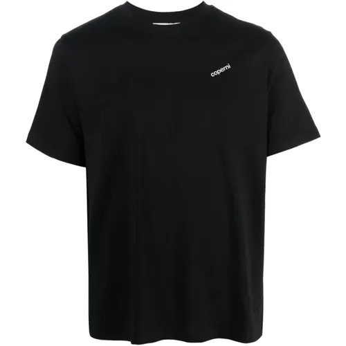 Schwarzes T-Shirt mit gesticktem Logo , Damen, Größe: S - Coperni - Modalova