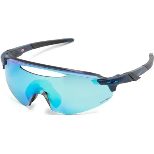 Sunglasses, unisex, , Size: ONE SIZE Navy Shield Sunglasses - Oakley - Modalova