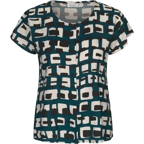 Reflect Pond Short Sleeve Shirt , female, Sizes: S, XL, M, L - Masai - Modalova