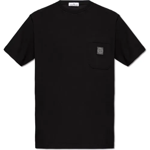 T-Shirt mit Logo , Herren, Größe: L - Stone Island - Modalova