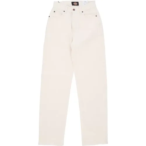 Ecru Denim Wide Leg Jeans , Damen, Größe: W28 - Dickies - Modalova