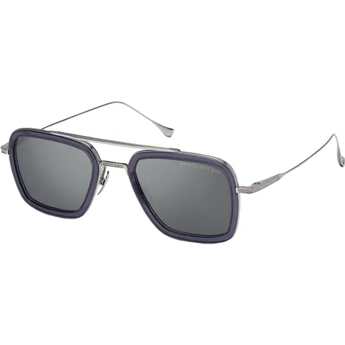 Flight.006 Sunglasses Smoke Grey Crystal Black , unisex, Sizes: 52 MM - Dita - Modalova