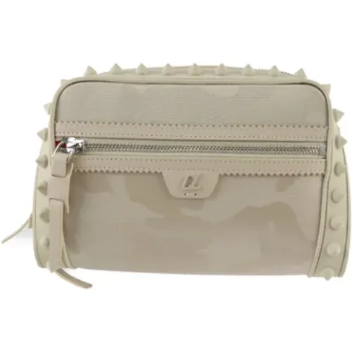 Pre-owned Shoulder Bags, female, , Size: ONE SIZE Pre-owned Canvas shoulder-bags - Christian Louboutin Pre-owned - Modalova