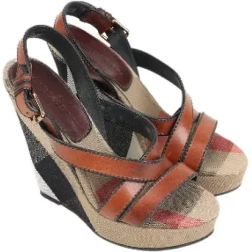 Pre-owned Sandals, female, , Size: 9 US Pre-owned Leather sandals - Burberry Vintage - Modalova