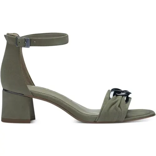 Grüne Leder High Heel Sandalen , Damen, Größe: 37 EU - tamaris - Modalova