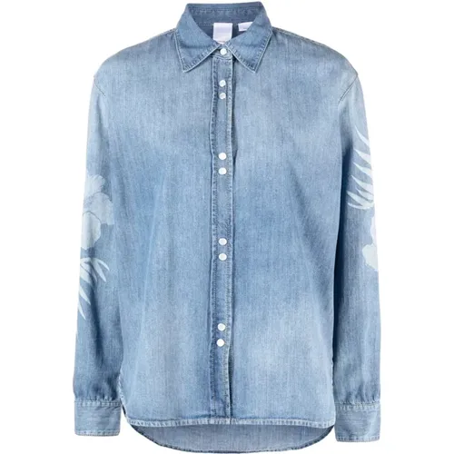 Gufare denim shirt , female, Sizes: 2XS, 3XS - pinko - Modalova