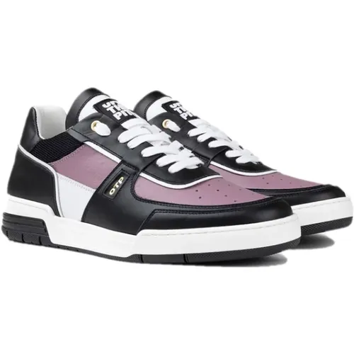 Sneakers, male, , Size: 6 US Struthio Hi Top Sneakers Black/Purple - Off The Pitch - Modalova
