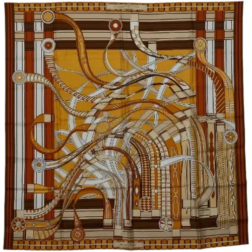 Pre-owned Scarves, female, , Size: ONE SIZE Pre-owned Canvas scarves - Hermès Vintage - Modalova