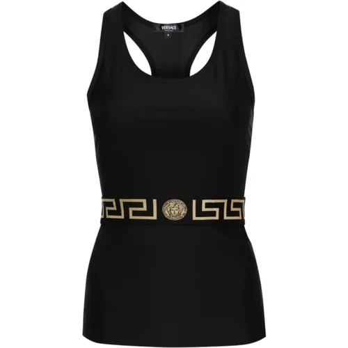 Schwarzes Oberteil für Frauen , Damen, Größe: XS - Versace - Modalova