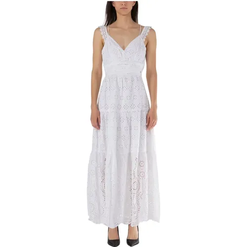Elegant Lace Dress San Gallo Style , female, Sizes: M - Guess - Modalova