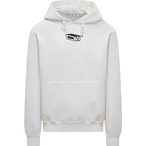 Off , Hoodies, male, , Size: XS Stylish Sweatshirt for Men - Off White - Modalova