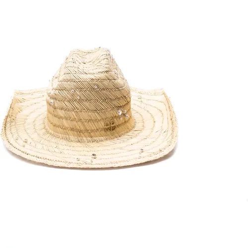 Natural Straw Cowboy Hat , female, Sizes: M - Ruslan Baginskiy - Modalova