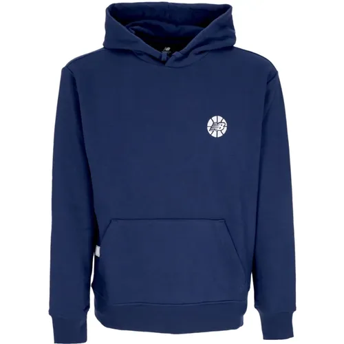 Hoodies, male, , Size: XL Essentials Fundamental Hoodie Navy - New Balance - Modalova